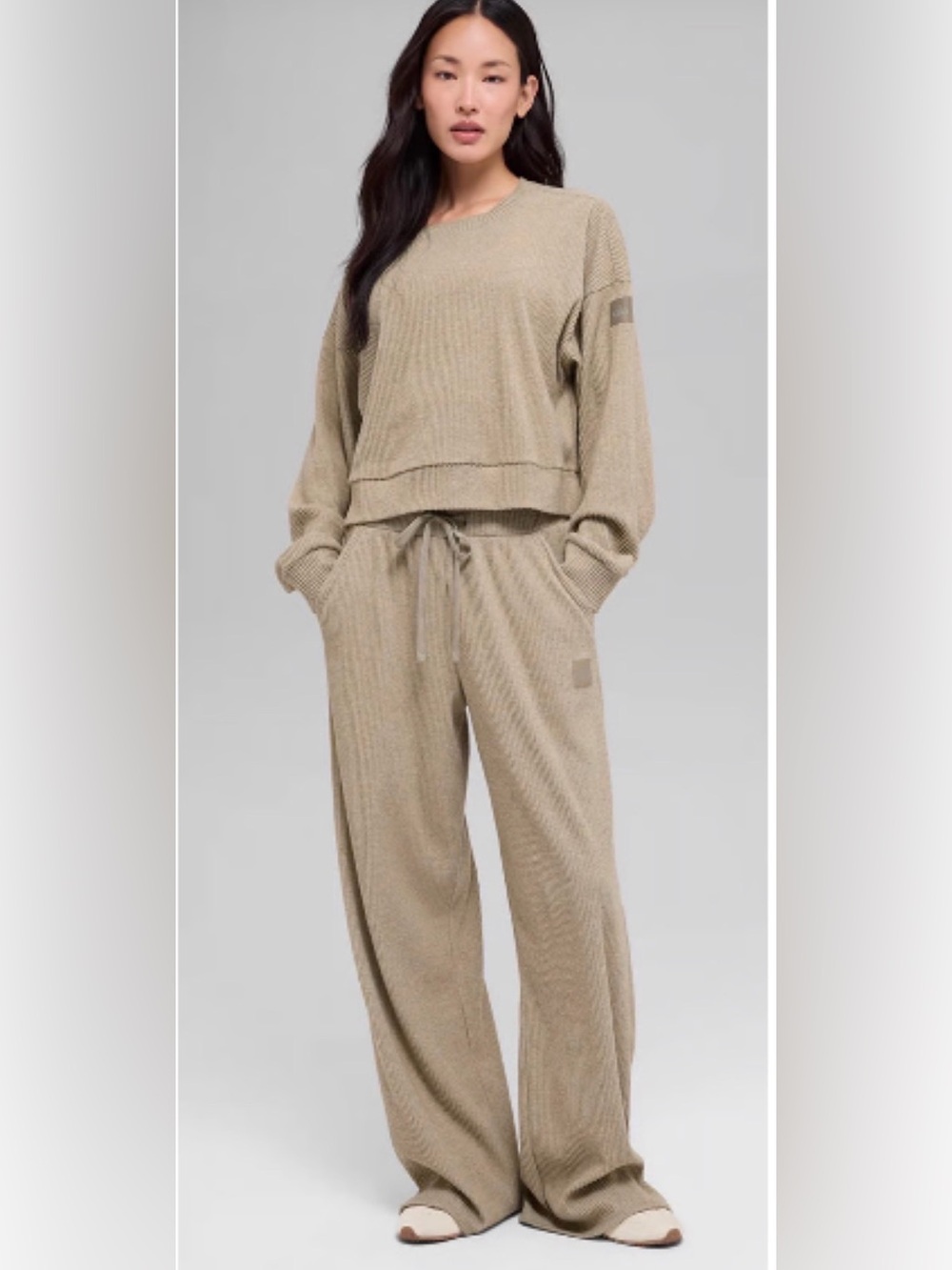 ALO Yoga- Muse Wide Leg Pant- Gravel Heather